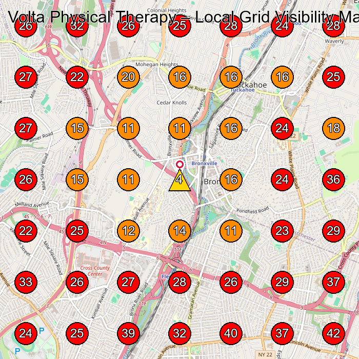 Volta Physical Therapy GeoGrid visibility map for Physical Therapist in Yonkers